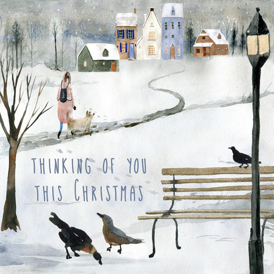 Thinking Of You At Christmas Time - Christmas Card - Re-vived