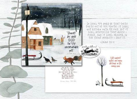 Thanks Be Unto God For His Unspeakable Gift - Christmas Card - Re-vived