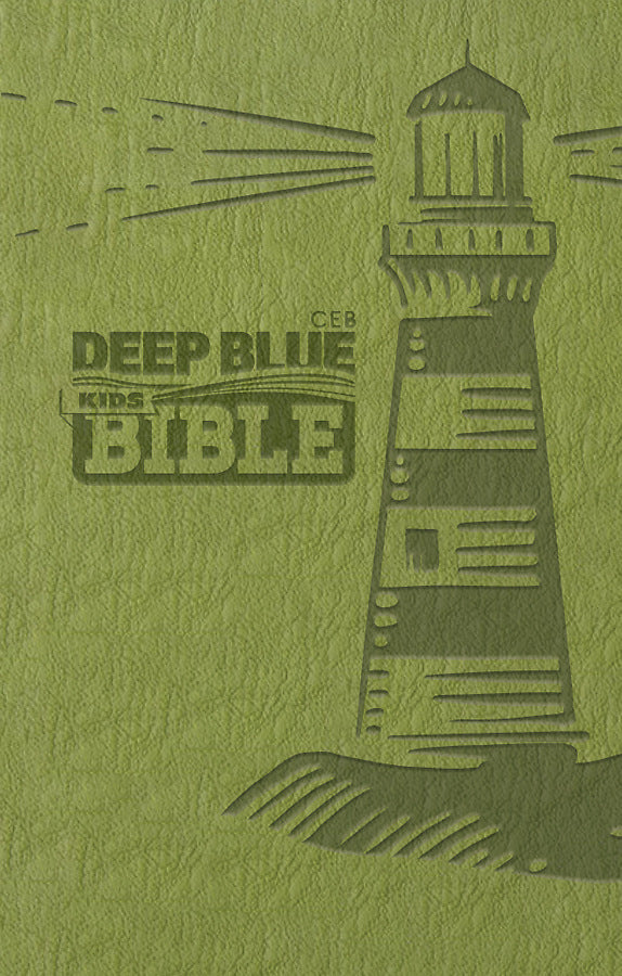 CEB Deep Blue Kids Bible Lighthouse Green - Re-vived