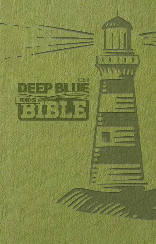 CEB Deep Blue Kids Bible Lighthouse Green - Re-vived