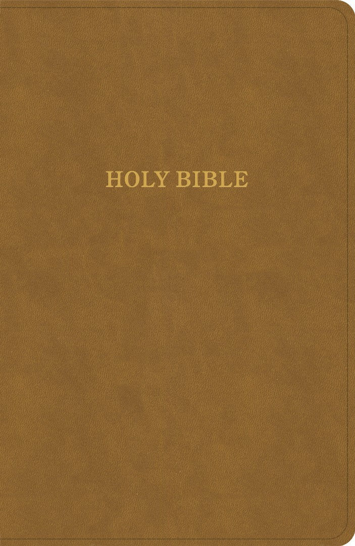 KJV Personal Size Giant Print Bible, Camel Suedesoft - Re-vived