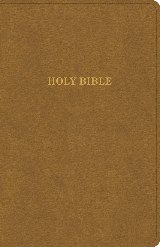 KJV Personal Size Giant Print Bible, Camel Suedesoft - Re-vived
