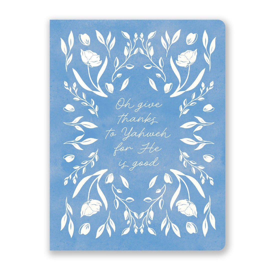 Flora Scriptura Blue Coptic-Bound Journal - Re-vived