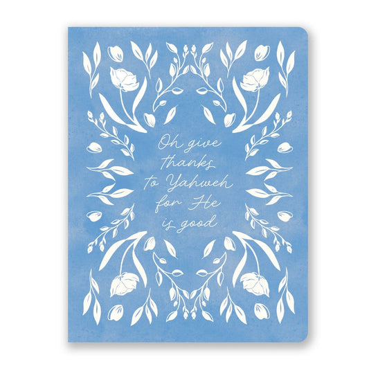 Flora Scriptura Blue Coptic-Bound Journal - Re-vived