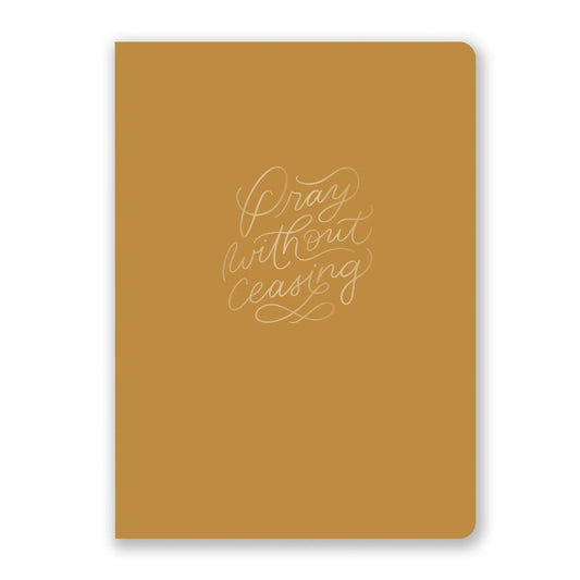 Pray Without Ceasing Prayer Journal, Mustard - Re-vived