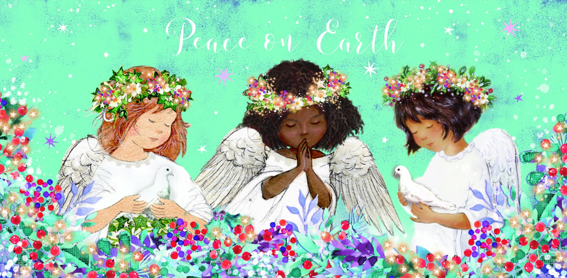 Peace On Earth Christmas Cards - Pack of 10 - Re-vived