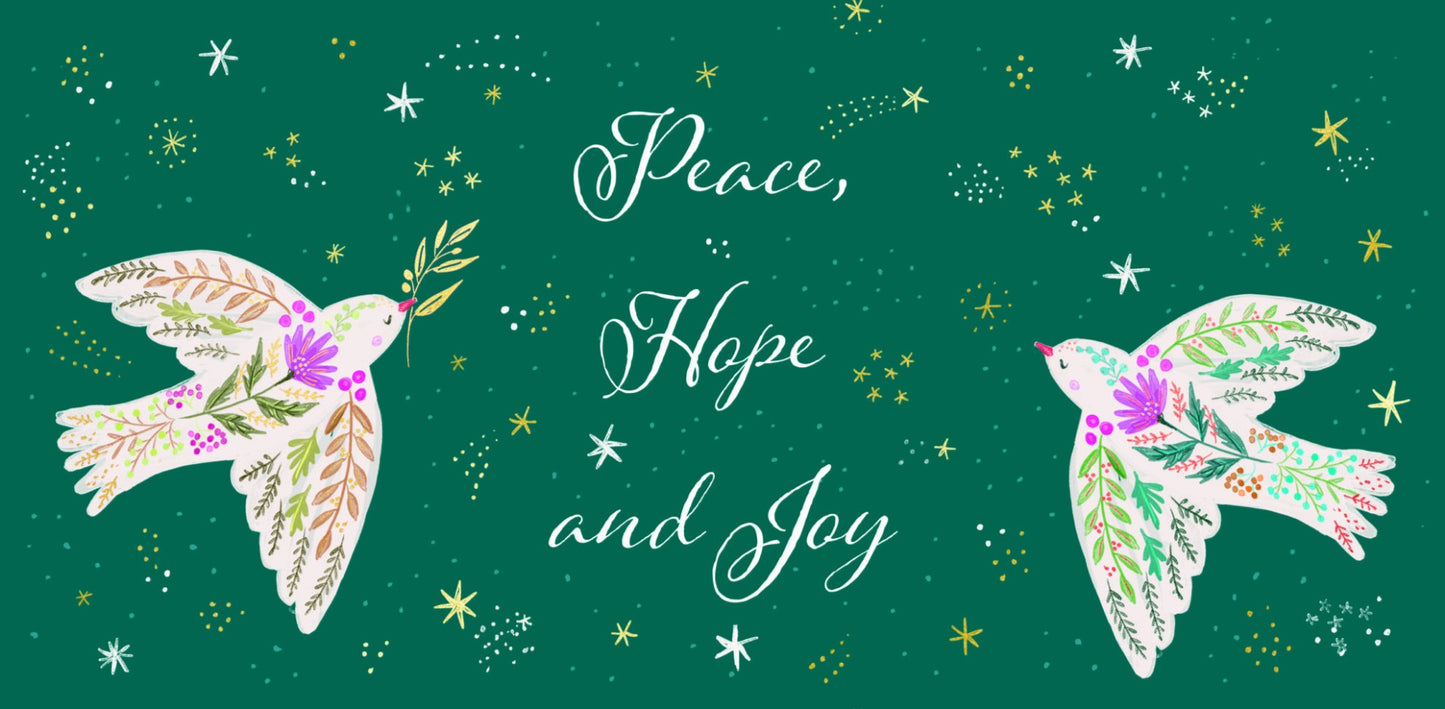 Peace, Hope and Joy Christmas Cards - Pack of 10 - Re-vived