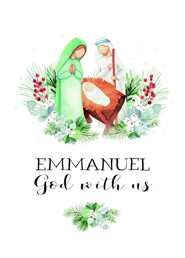 Emmanuel Christmas Cards – Pack of 10 - Re-vived
