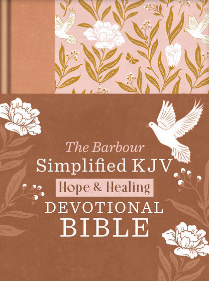 The Hope & Healing Devotional Bible [Doves & Floral Ginger] - Re-vived