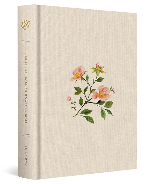 ESV Single Column Journaling Bible, Rosehip - Re-vived
