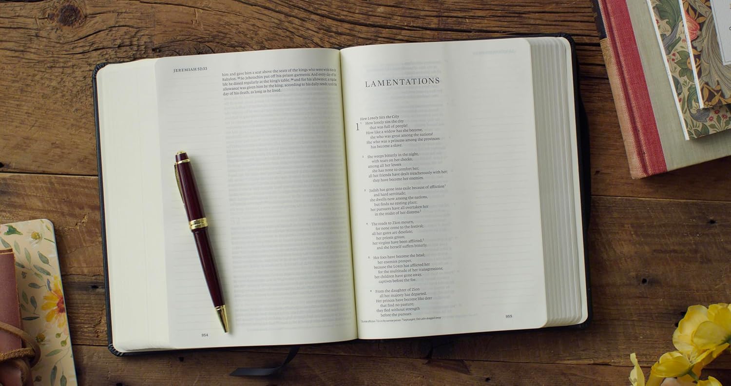 ESV Single Column Journaling Bible, Black - Re-vived