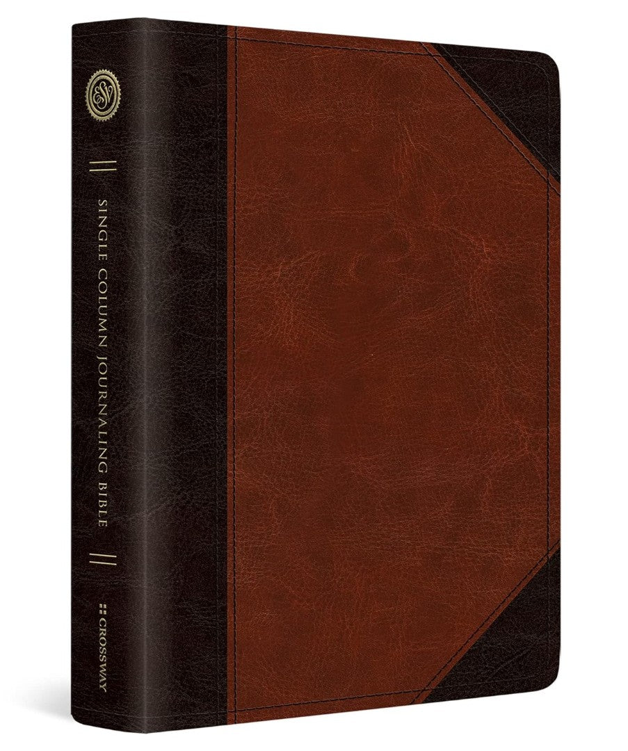 ESV Single Column Journaling Bible, Brown/Cordovan - Re-vived
