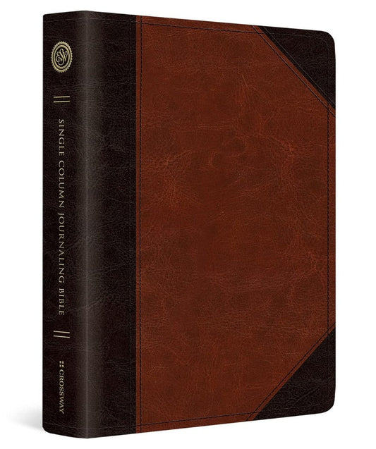 ESV Single Column Journaling Bible, Brown/Cordovan - Re-vived