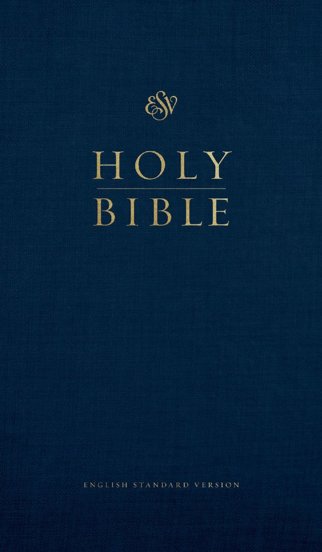 ESV Church Bible, Large Print, Hardcover, Blue - Re-vived