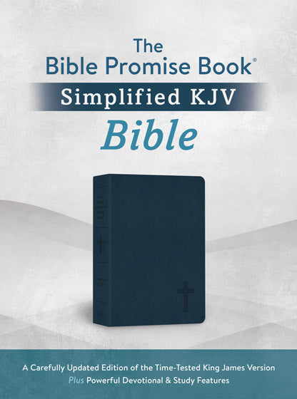 Simplified KJV Bible Promise Book Edition - Navy Cross - Re-vived