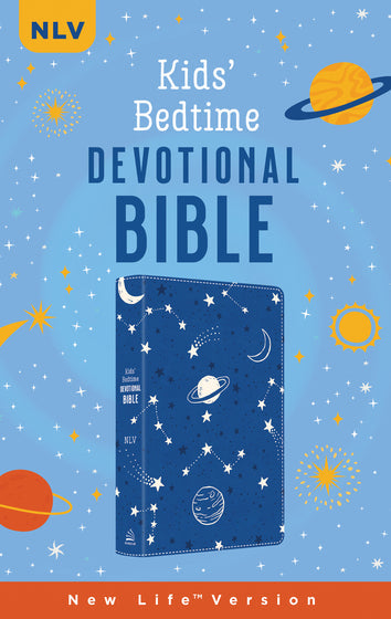Kids' Bedtime Devotional Bible: Nlv [Cobalt Cosmos] - Re-vived