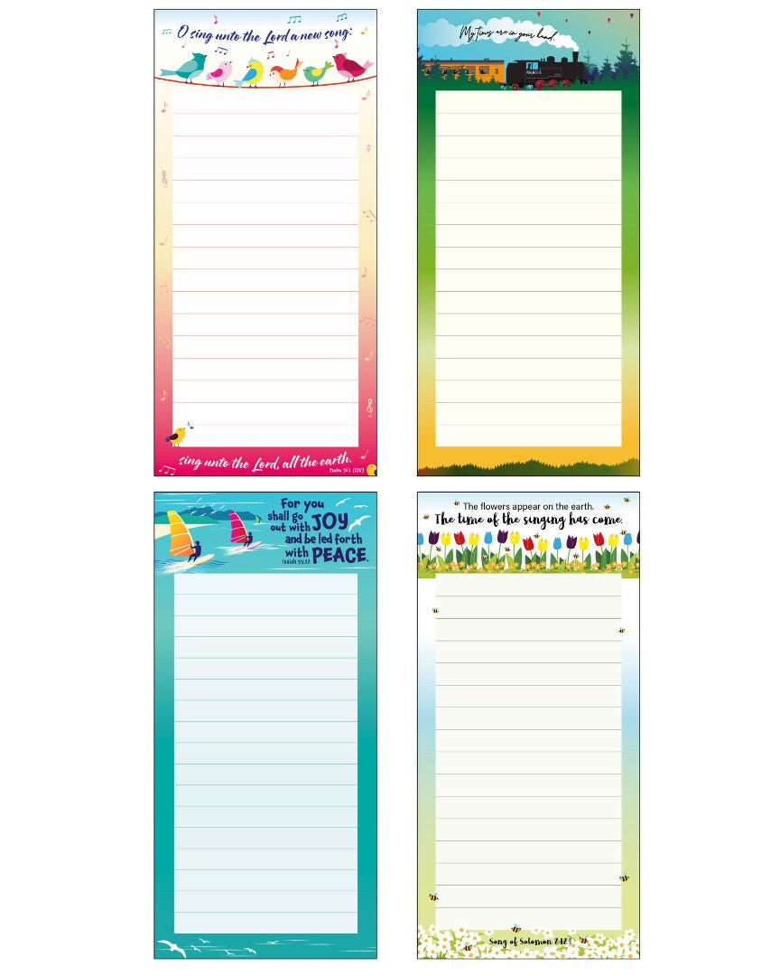4 Christian Fridge Notepads Variety Pack - Re-vived
