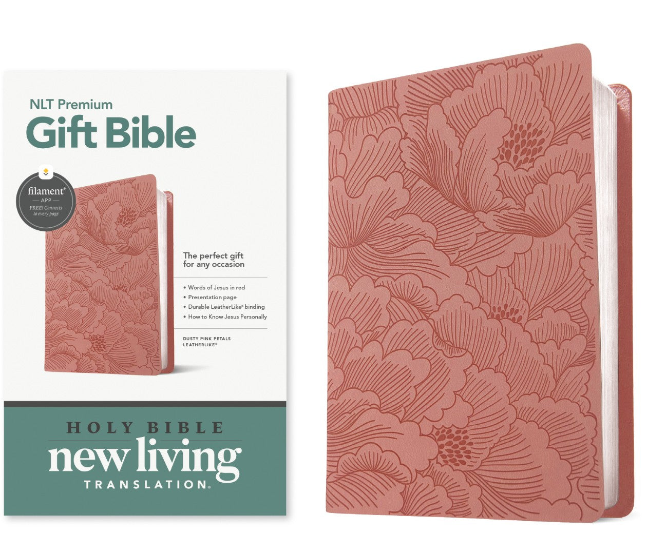 NLT Premium Gift Bible, Filament Enabled, Dusty Pink - Re-vived
