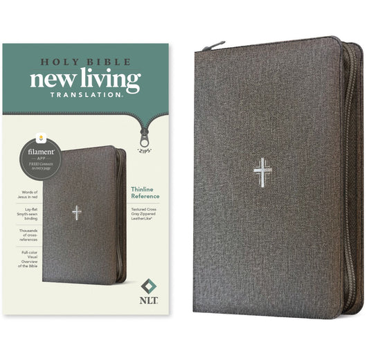 NLT Thinline Reference Zipper Bible, Filament Enabled - Re-vived