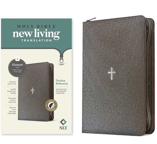 NLT Thinline Reference Zipper Bible, Filament Enabled - Re-vived