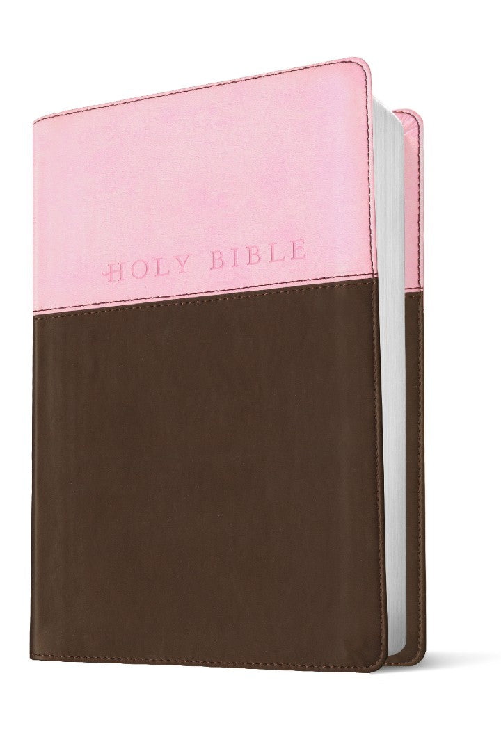 NLT Premium Gift Bible, Filament Enabled, Pink/Dark Brown - Re-vived
