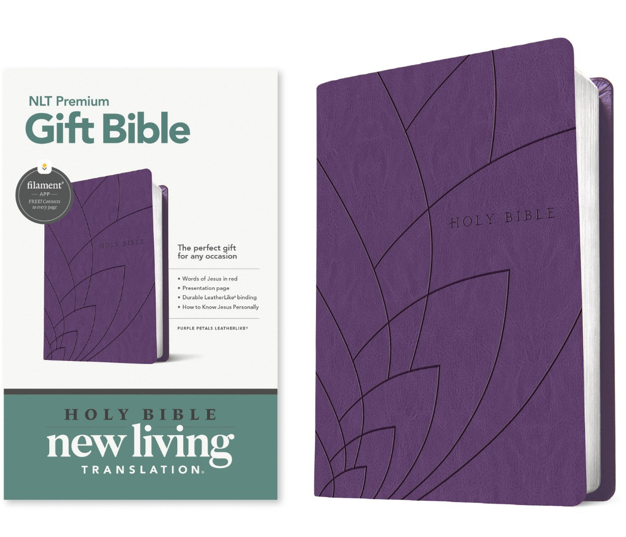 NLT Premium Gift Bible, Filament Enabled, Purple - Re-vived