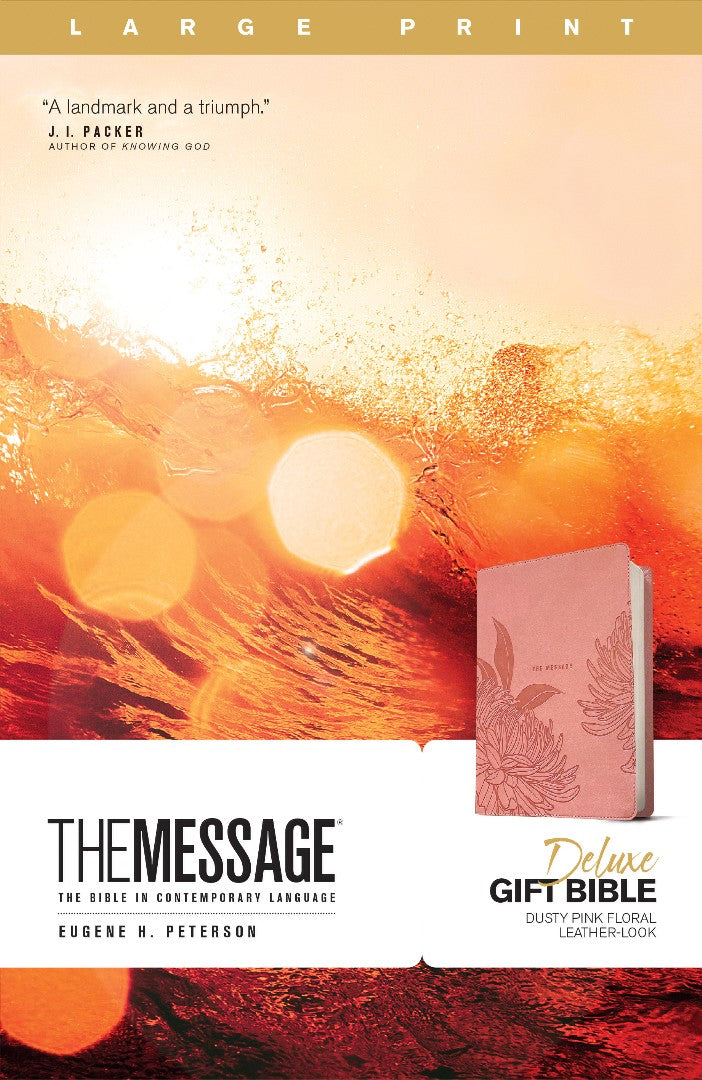 Message Deluxe Gift Bible, Large Print, Dusty Pink - Re-vived