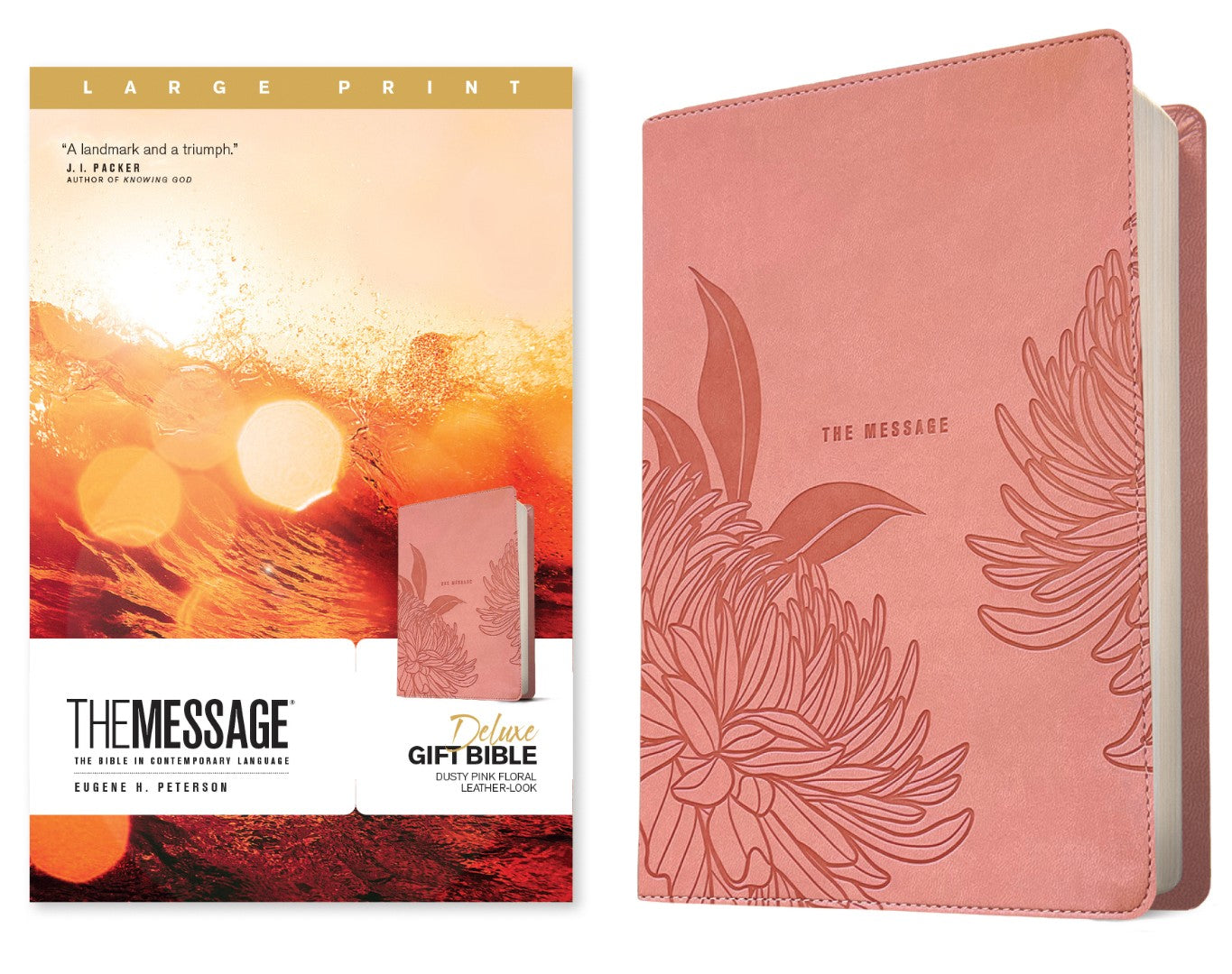 Message Deluxe Gift Bible, Large Print, Dusty Pink - Re-vived