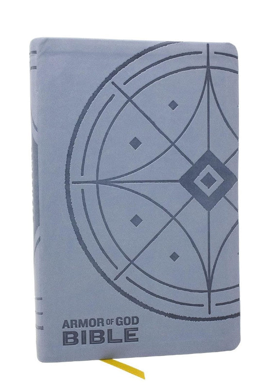 NKJV Armor of God Bible, Blue/Gray Leathersoft - Re-vived