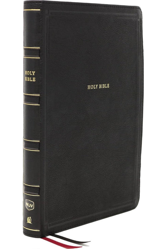 NKJV Large Print Reference Bible, Black Leathersoft - Re-vived