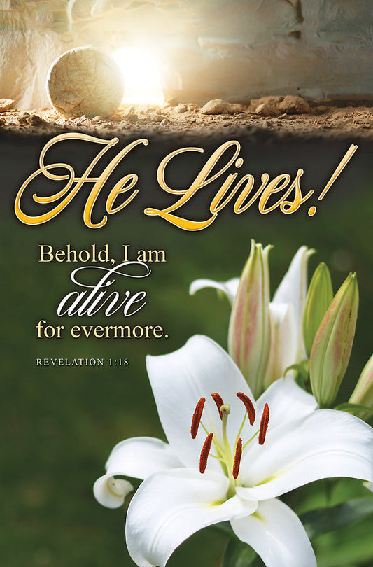 He Lives! Easter Bulletin (pack of 100) - Re-vived