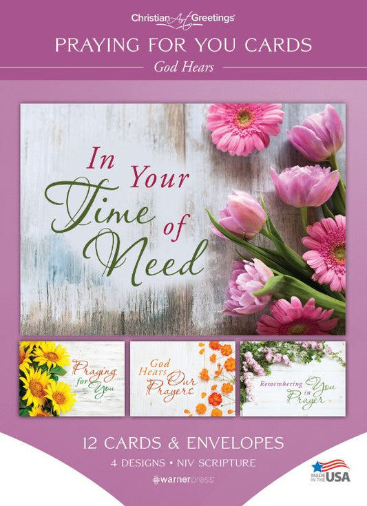 God Hears Praying for You Boxed Cards (pack of 12) - Re-vived
