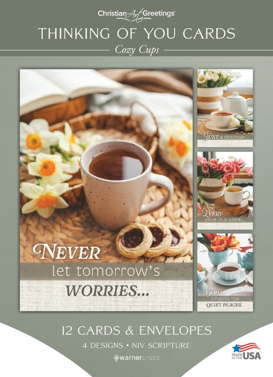 Cozy Cups Thinking of You Boxed Cards (pack of 12) - Re-vived