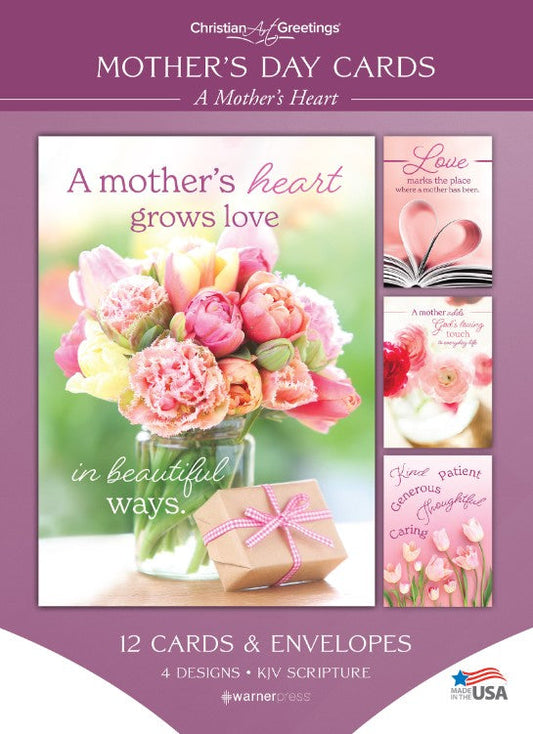 A Mother's Heart Boxed Mother's Day Cards (pack of 12) - Re-vived