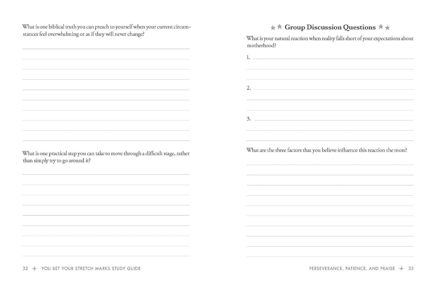You Bet Your Stretch Marks Study Guide - Re-vived