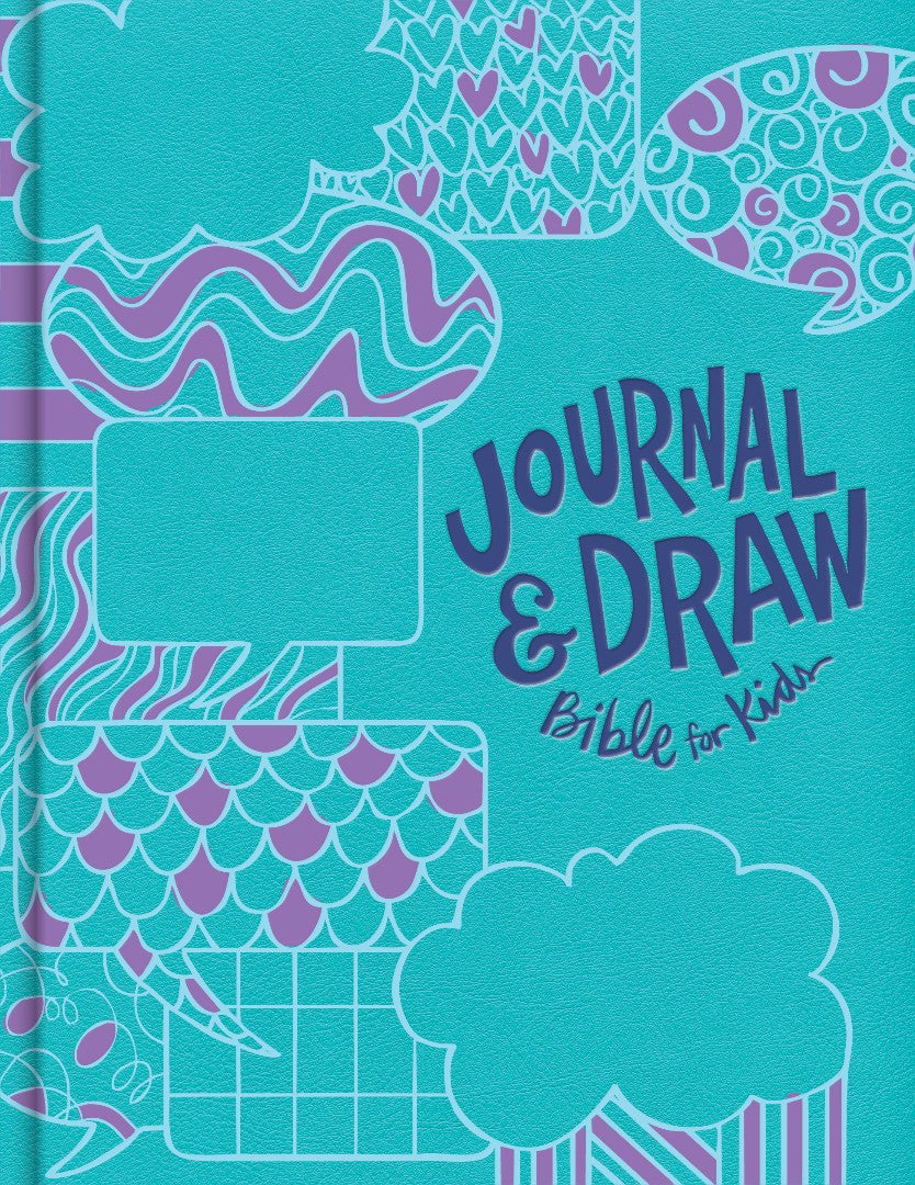 CSB Journal and Draw Bible for Kids, Teal Leathertouch - Re-vived