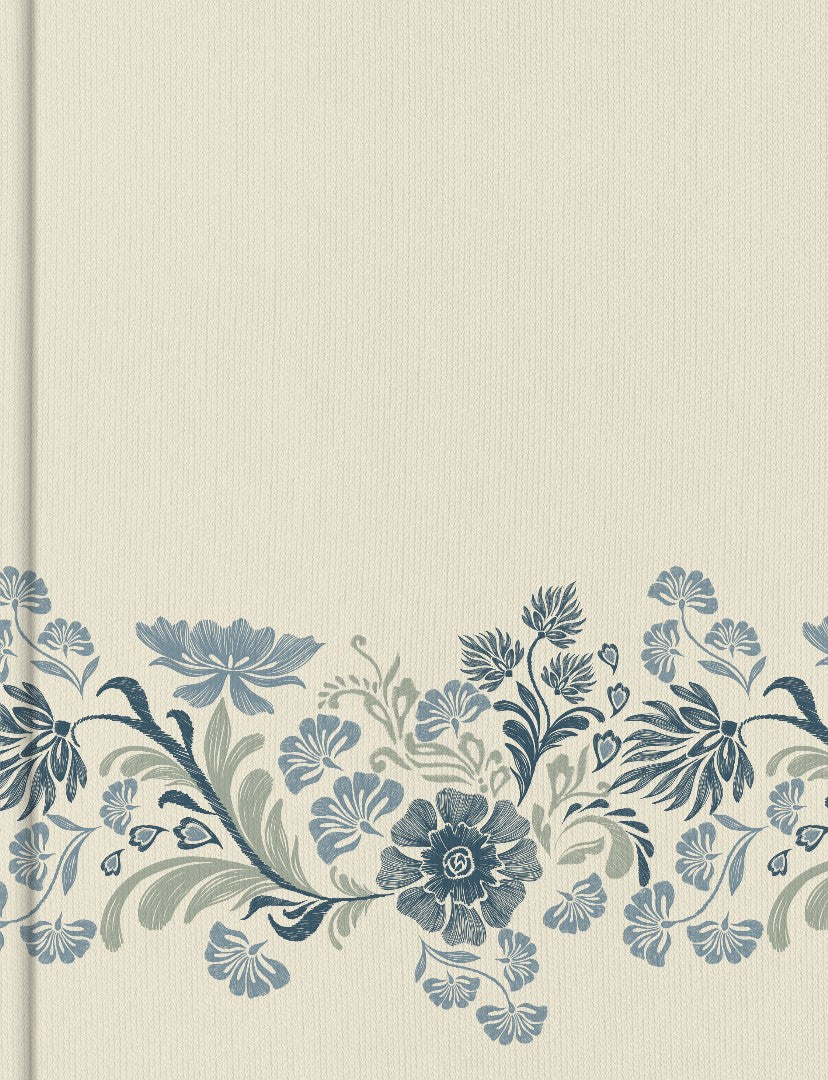 CSB Notetaking Bible, Large Print Edition, Cream Floral Clot - Re-vived