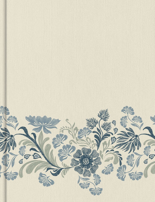CSB Notetaking Bible, Large Print Edition, Cream Floral Clot - Re-vived