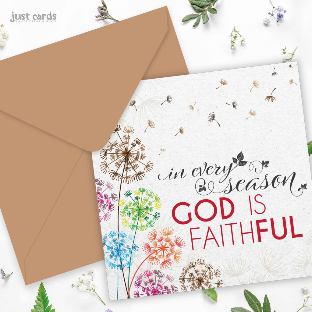 God Is Faithful Seeded Card - Re-vived