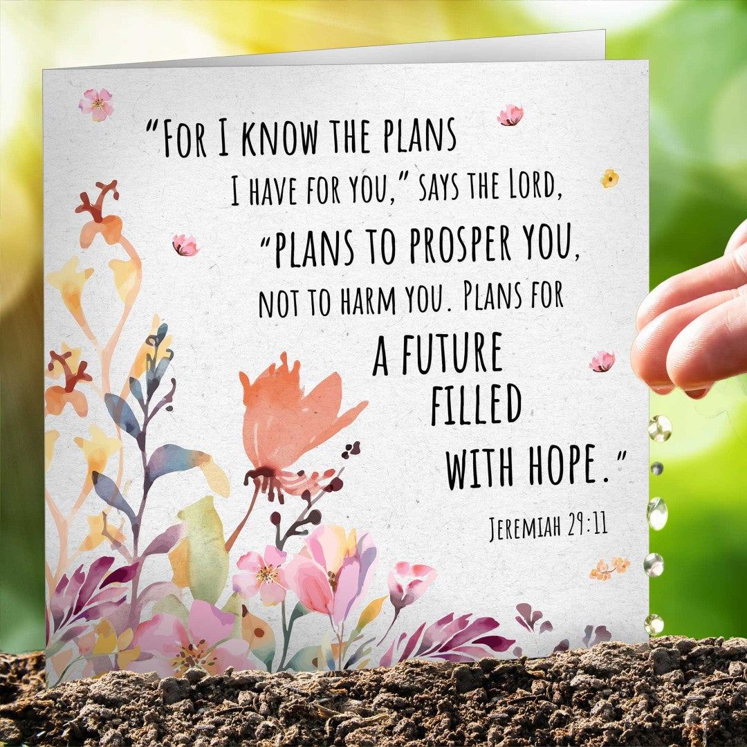 I Know The Plans Seeded Card - Re-vived