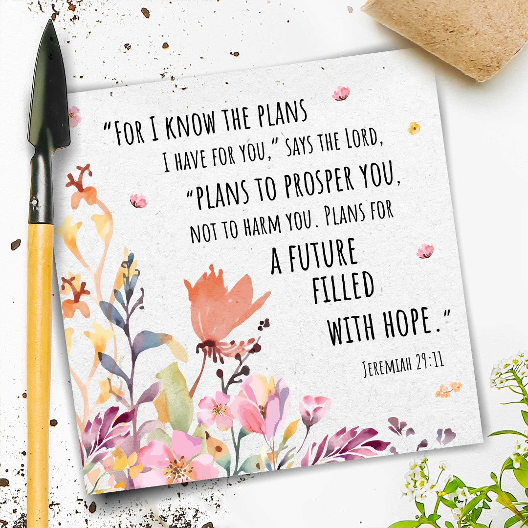 I Know The Plans Seeded Card - Re-vived