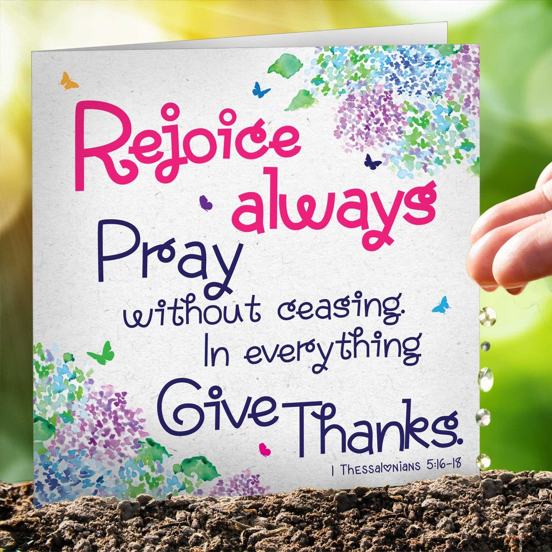 Rejoice Always Seeded Card - Re-vived