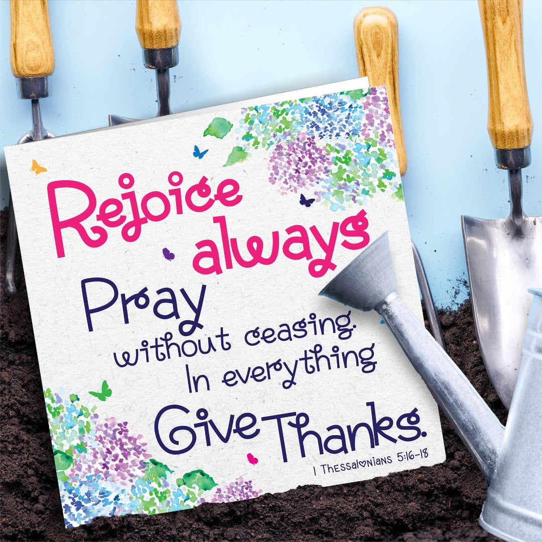 Rejoice Always Seeded Card - Re-vived