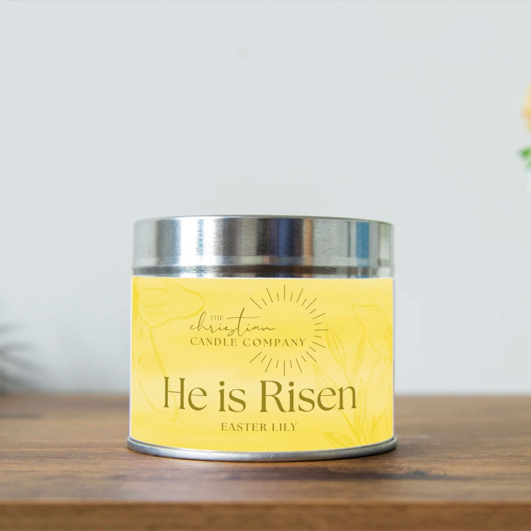 He Is Risen - Easter Lily Scented Candle In A Tin - Re-vived