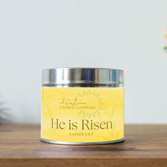 He Is Risen - Easter Lily Scented Candle In A Tin - Re-vived
