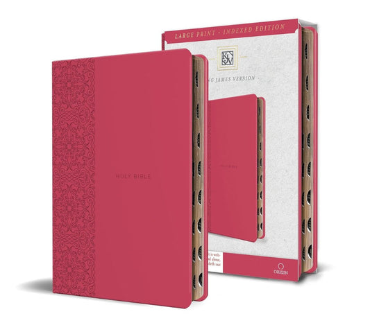 KJV Holy Bible, Large Print Medium Format, Fuchsia - Re-vived
