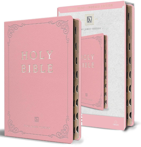 KJV Holy Bible, Giant Print Thinline Large Format, Pink - Re-vived