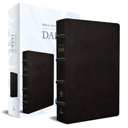 Rvr 1960 Biblia De Estudio Dake, Tamaño Grande, Piel Negra - Re-vived