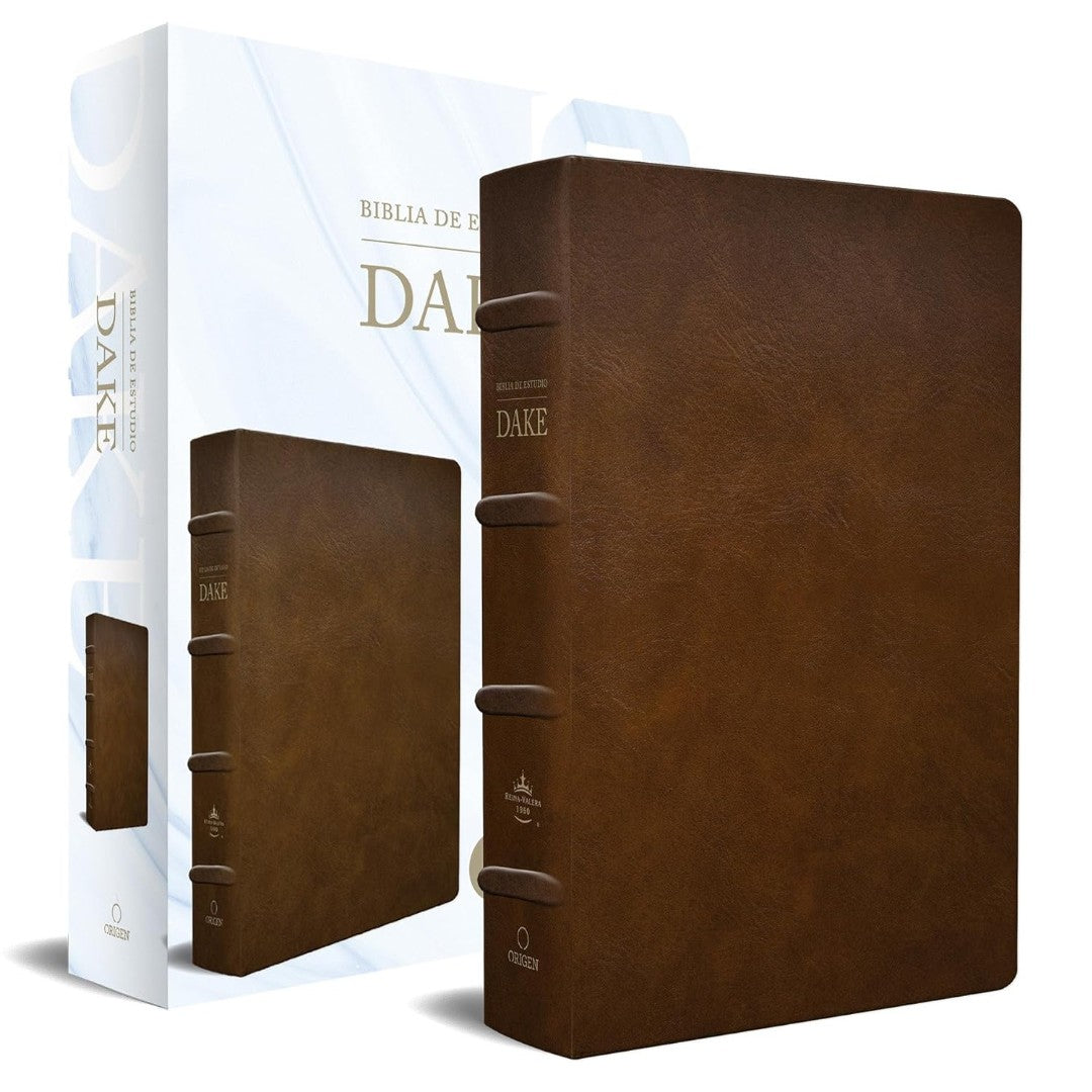 Rvr 1960 Biblia De Estudio Dake, Tamaño Grande, Piel Marrón - Re-vived