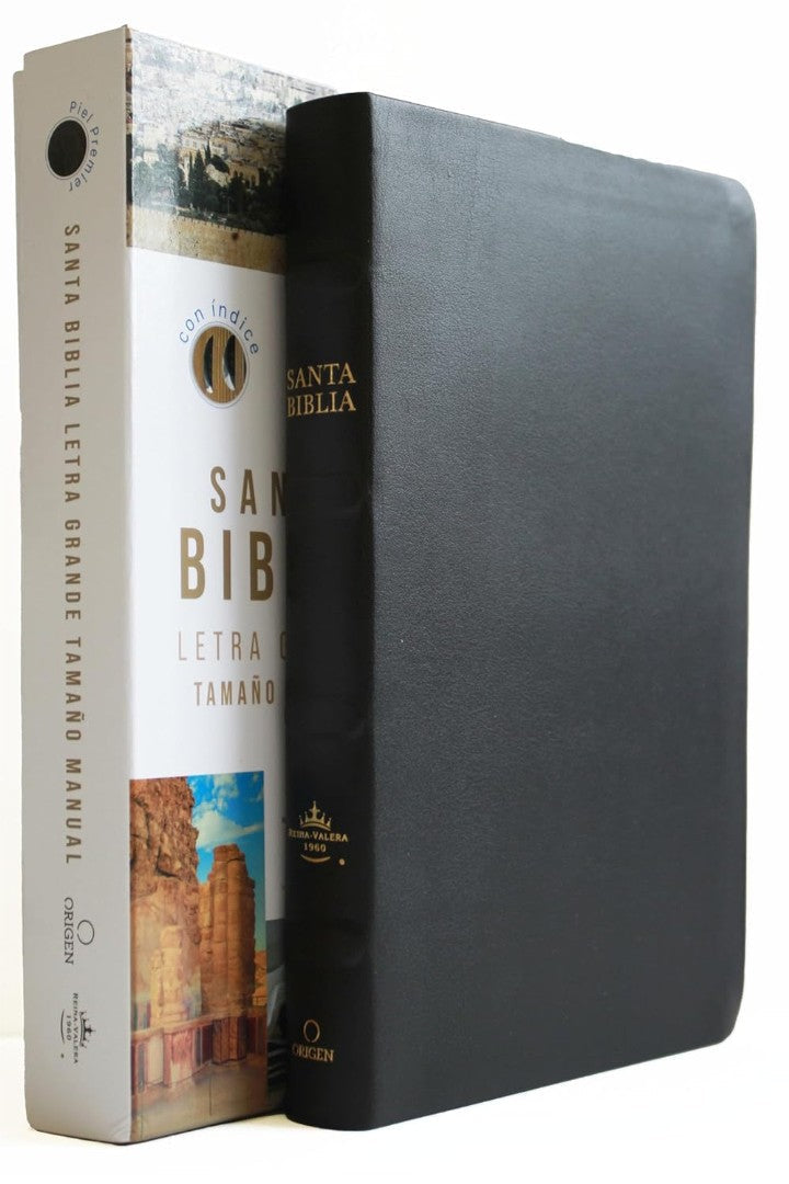 Biblia Reina Valera 1960 Letra Grande. Piel Premier Negro - Re-vived